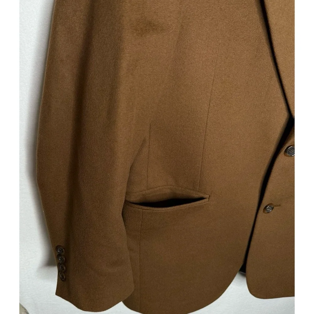 Lori Piana 100% Cashmere Luxorwood Blazer Jacket Sport Coat Brown Men's 38S